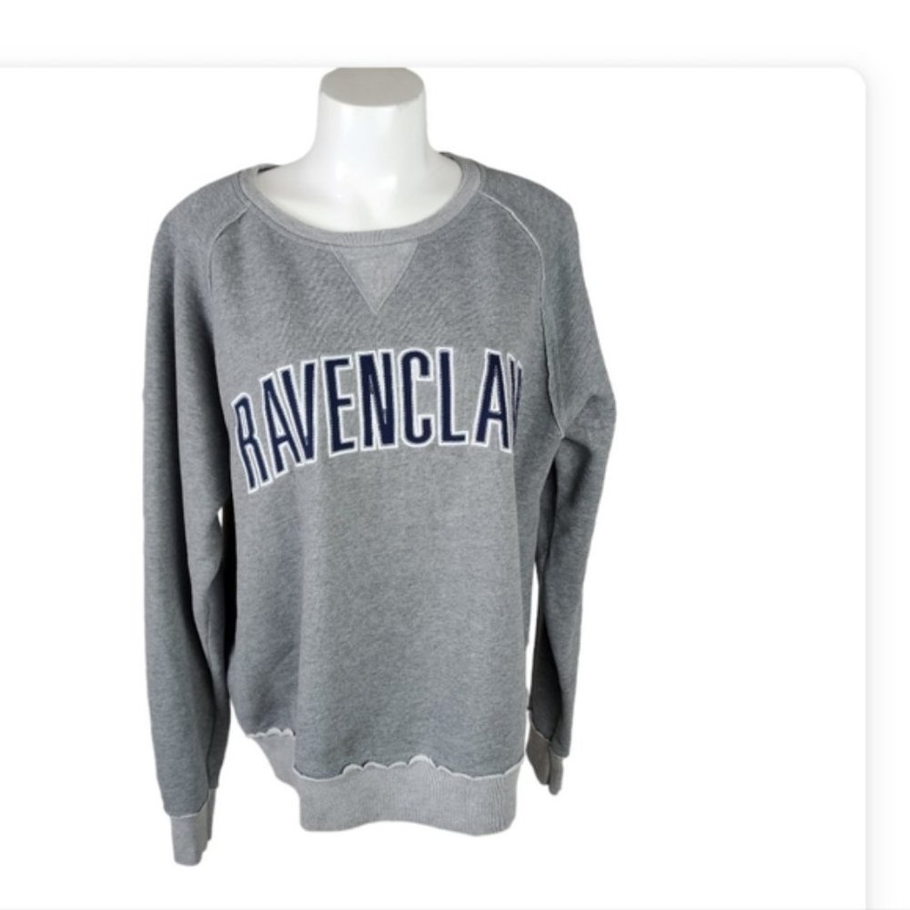 Harry Potter Universal Studios Ravenclaw Sweatshirt Crest Patch Size Large Gray